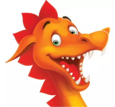 Sticker enfant dragon rieur - TenStickers
