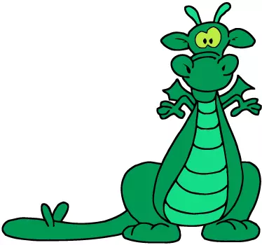 Sticker enfant dragon vert - TenStickers