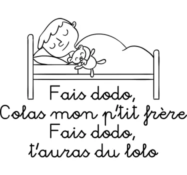 Sticker Comptine Fais Dodo Colas - TenStickers