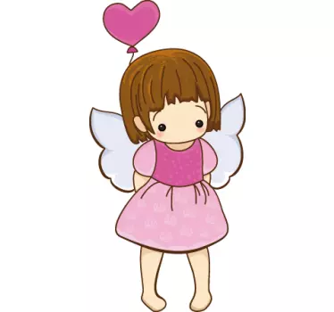 Sticker enfant fille fée mignonne - TenStickers