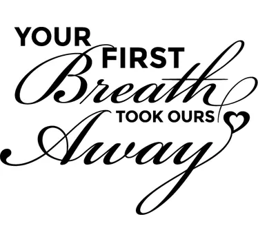 Sticker enfant first breath - TenStickers