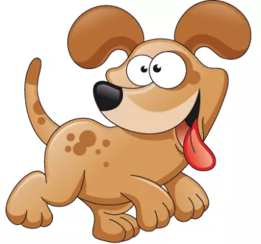 Sticker enfant illustration chien - TenStickers