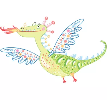 Sticker enfant joli dragon - TenStickers
