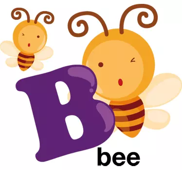 Sticker enfant lettre B alphabet - TenStickers