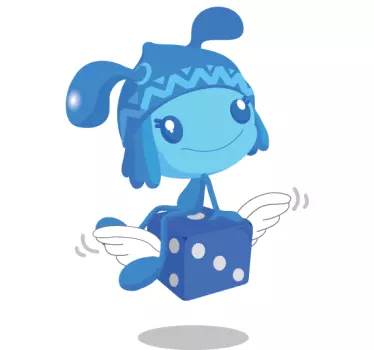 Sticker enfant lutin bleu - TenStickers