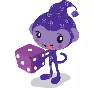 Sticker enfant lutin lila - TenStickers