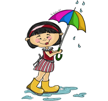 Sticker enfant parapluie - TenStickers