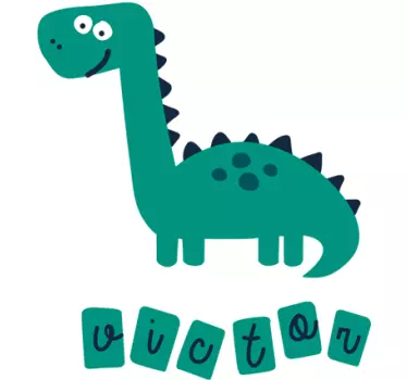 Sticker enfant personnalisable dinosaure - TenStickers