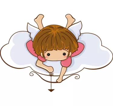 Sticker enfant petit ange flèche à l'arc - TenStickers