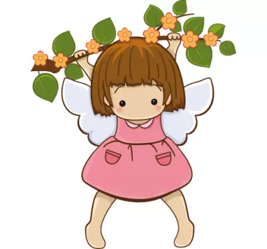 Sticker enfant petit ange suspendu - TenStickers