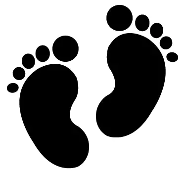 Sticker chambre bébé pieds de bébé - TenStickers