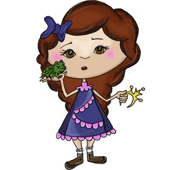 Sticker enfant poupée grenouille - TenStickers