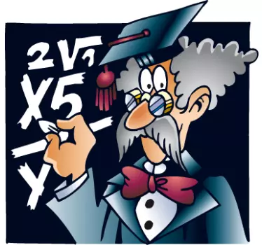 Sticker enfant prof de maths - TenStickers