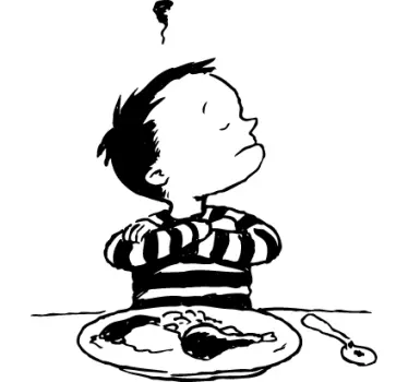 Sticker enfant refuse de manger - TenStickers