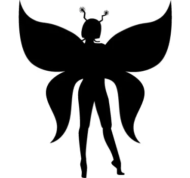 Sticker enfant silhouette fée antennes - TenStickers