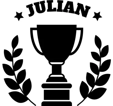 Sticker enfant trophée personnalisé - TenStickers