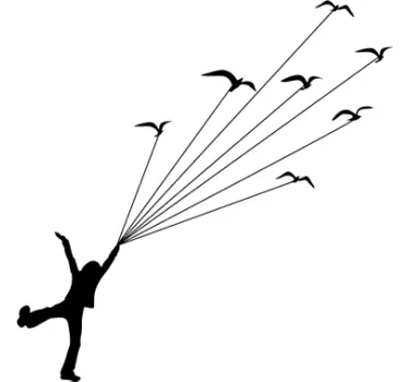 Sticker enfant volant oiseaux - TenStickers