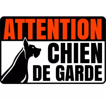 Sticker Maison Chien méchant - TenStickers