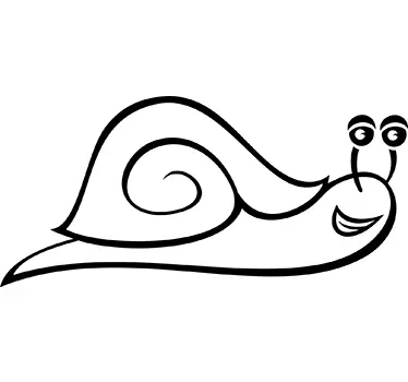 Sticker escargot souriant - TenStickers