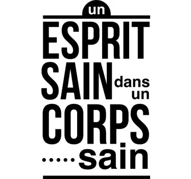 Sticker esprit sain - TenStickers