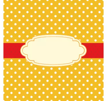 Sticker étiquette à pois ruban - TenStickers