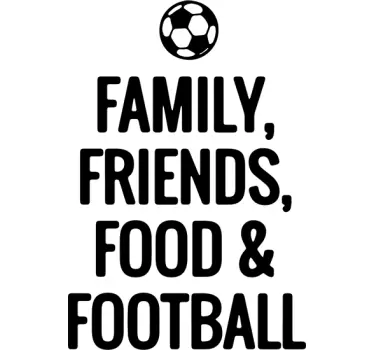 Sticker Family, Friends, Food and Football - TenStickers
