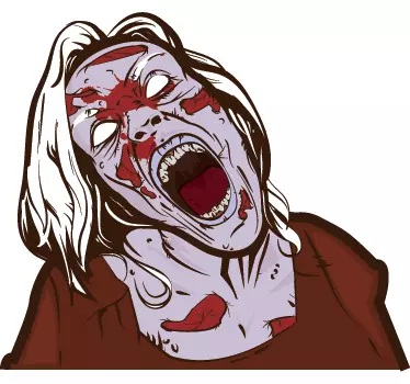 Sticker film femme zombie - TenStickers