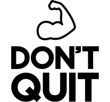 sticker fitness don't quit - TenStickers