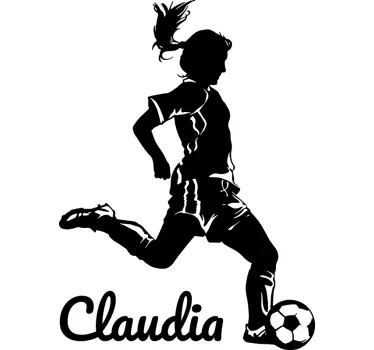 Sticker foot joueur de football dynamique - TenStickers