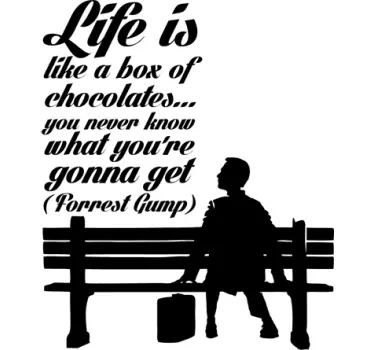Sticker Forrest Gump anglais - TenStickers