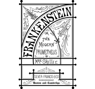 Sticker frankenstein livre original - TenStickers