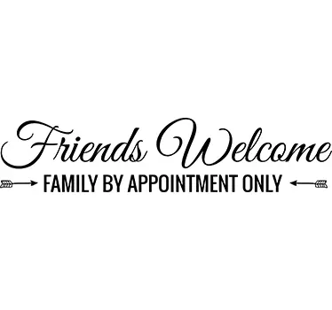 Sticker friends welcome family - TenStickers