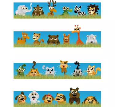 Sticker frise de la savane - TenStickers