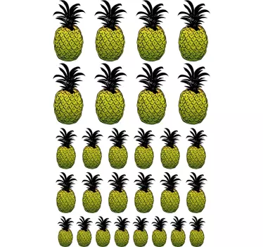 Sticker Maison Ananas Colorés - TenStickers