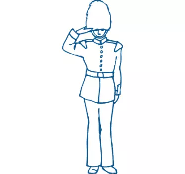 Sticker garde anglais - TenStickers