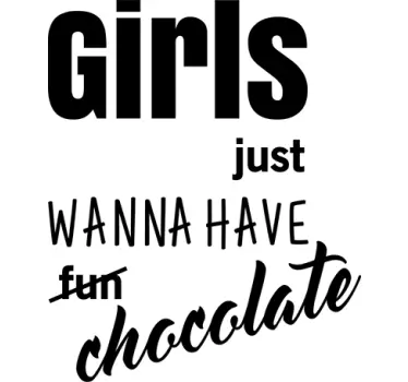 sticker girls just wanna have chocolate - TenStickers