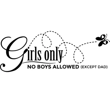 Sticker girls only no boys allowed - TenStickers