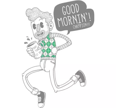 Sticker good morning champion - TenStickers