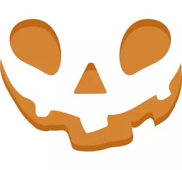 Stickers Dessin citrouille souriante - TenStickers