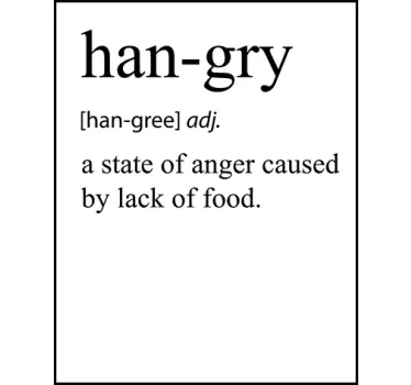 Sticker hangry - TenStickers