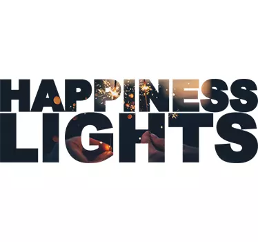 sticker hapiness lights - TenStickers