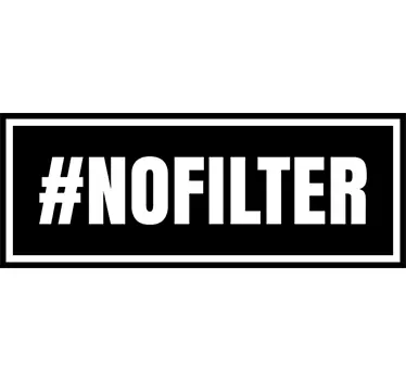 Sticker hashtag No Filter - TenStickers