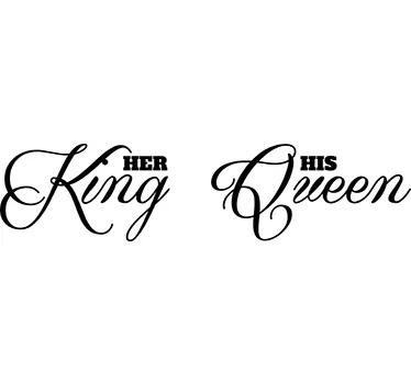 Sticker her king his queen - TenStickers