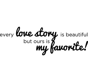 Sticker amour phrase "Our love story" - TenStickers