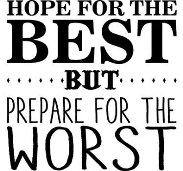 Sticker hope for the best - TenStickers