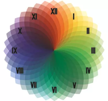 Sticker horloge cercle chromatique - TenStickers