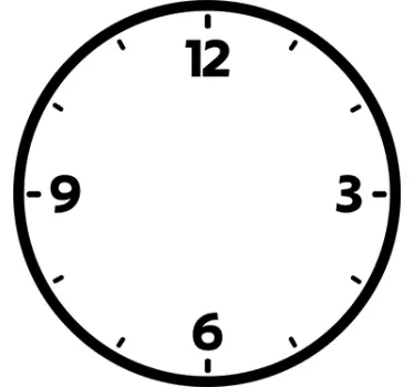 Sticker horloge contour - TenStickers