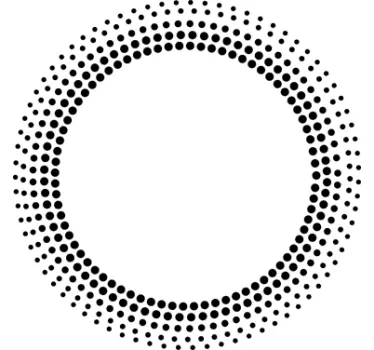Sticker horloge dégradé cercles - TenStickers