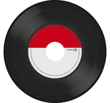 Sticker horloge disque vinyle - TenStickers