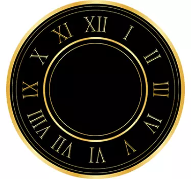 Sticker horloge dorée - TenStickers
